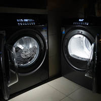 家电研究所 篇四十九：洗烘智能联动！海尔纤美洗烘套装--超薄机身洗衣机+多重黑科技热泵干衣机   解放阳台的利器