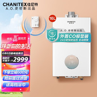 佳尼特（CHANITEX）AO史密斯出品16升零冷水外置CO报警器燃气热水器恒星JSQ31-T20