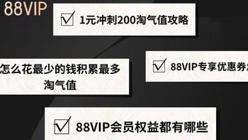 88VIP会员最全权益指南及提升淘气值必备攻略（1元冲刺200淘气值持续中）