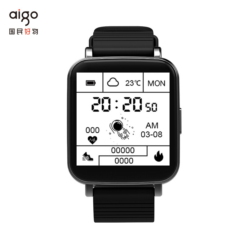 aigo全新智能手表，一百多块续航三十天，四十多款网红表盘