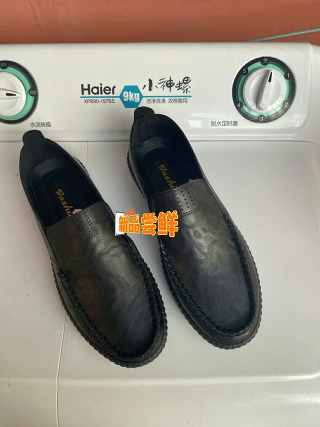 夏季男士透气纯皮皮鞋！！