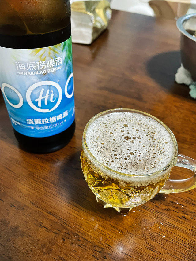 海底捞啤酒，淡爽拉格，门店同款