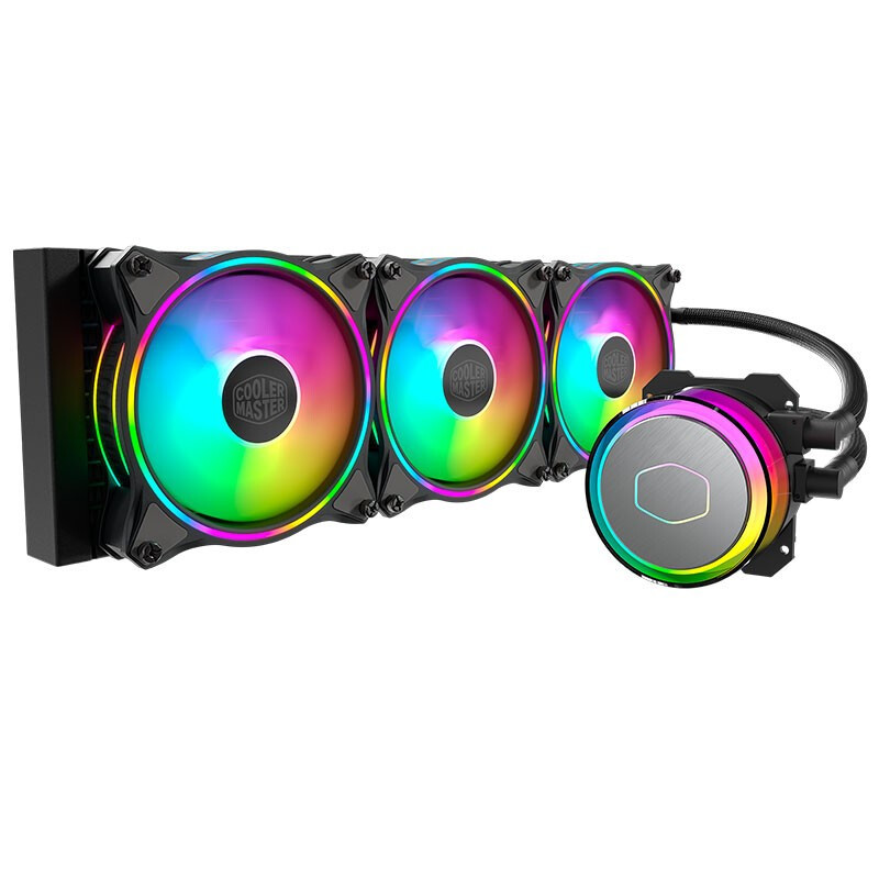 灯效梦幻，幻彩果冻、酷冷至尊( CoolerMaster )G360幻境ARGB水冷散热器