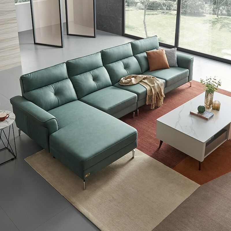 芝华仕简约科技布沙发，线条流畅、贴合脊背，打造包裹式坐感