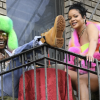 夏戴冬帽或成为新的流行趋势？看Rihanna和Rocky 拍摄新MV撒糖