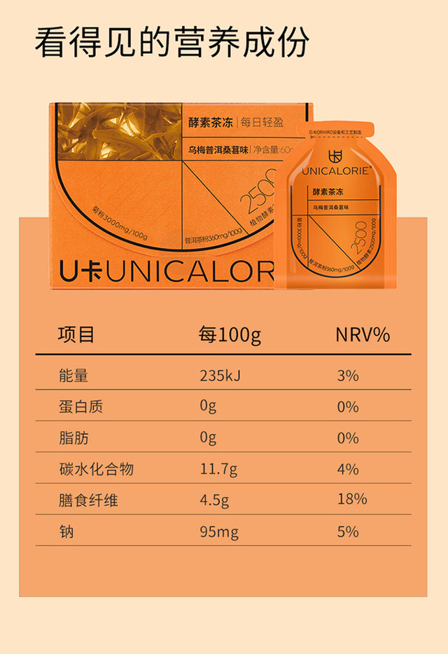 酵素果冻配料表图片