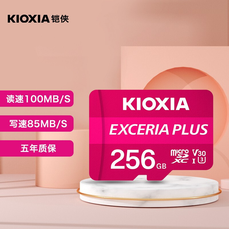 为了4K录制，我买了铠侠EXCERIA PLUS 256G的microSD存储卡