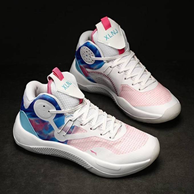 李宁篮球鞋怎么样 音速9代樱花粉白橙云雾白专业比赛篮球鞋男_什么