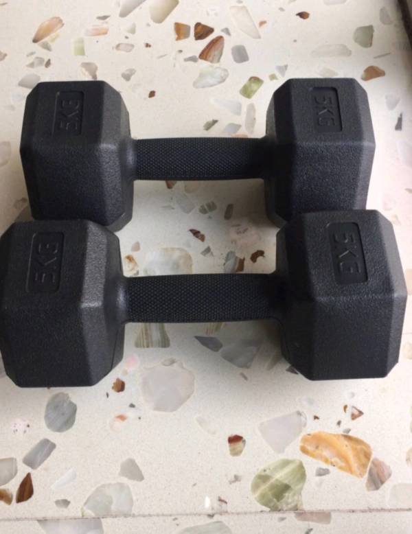 艾美仕哑铃_aimeishi 艾美仕 环保哑铃包塑六角哑铃男士10kg(5kg*2)