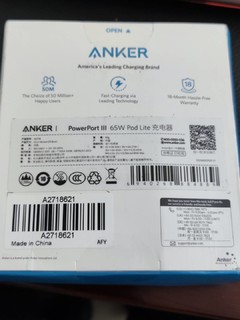 anker 65W充电器，出差好伴侣