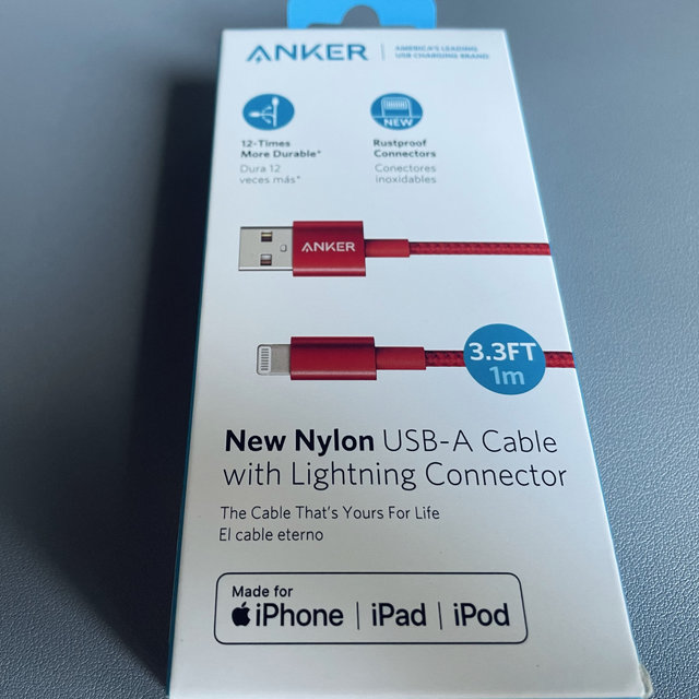 ANKER/安克mfi认证尼龙编织数据线