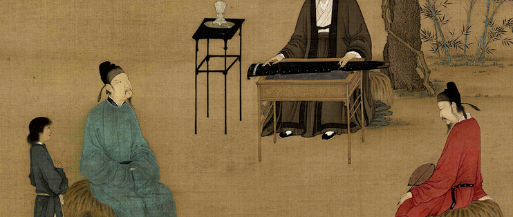 張大千国画“竹林七賢”骨董山水画