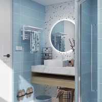 质感大理石浴室✨️收纳赞，智能马桶超实用！