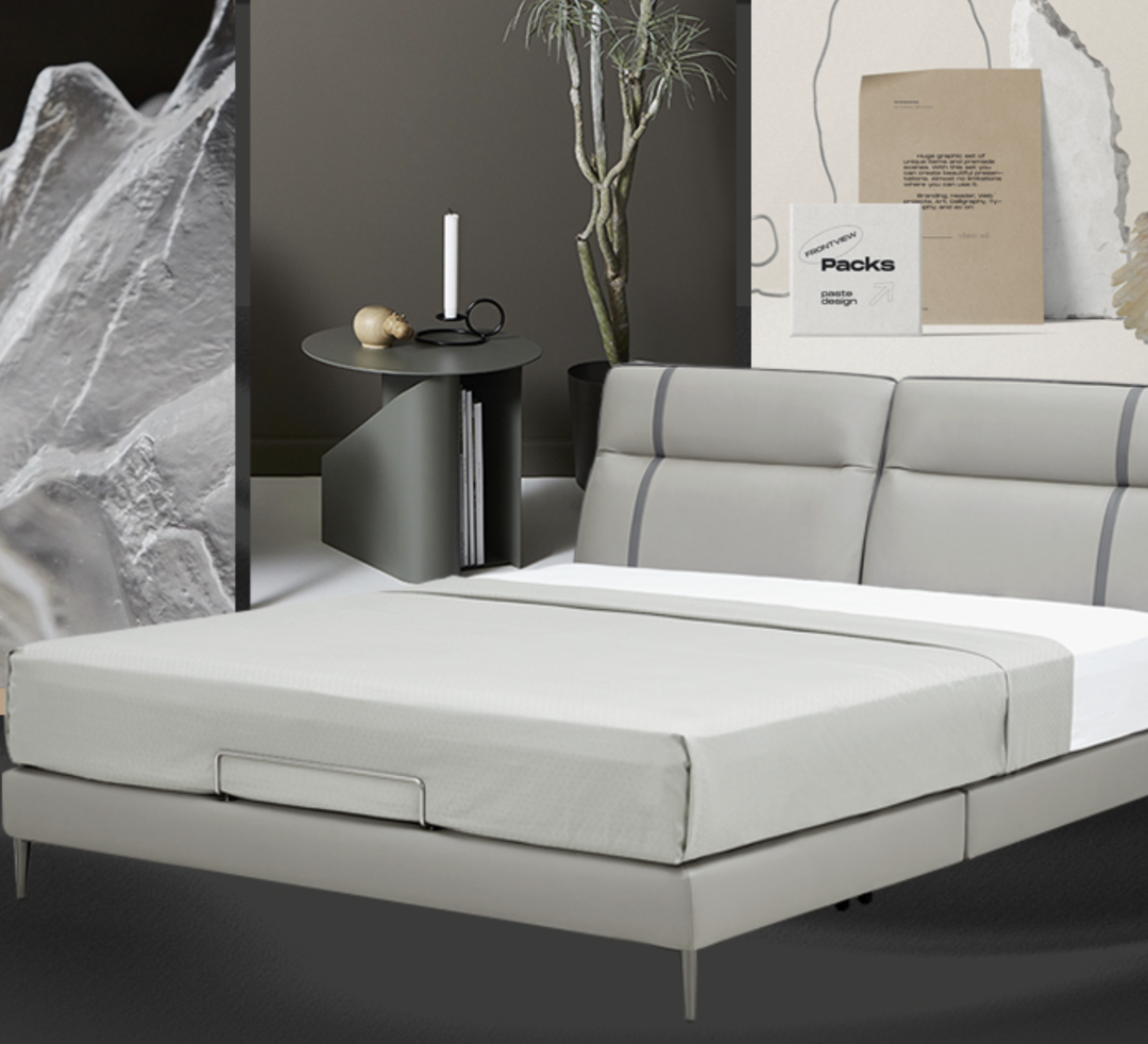 轻奢布艺床现代简约科技布床ins风格双人主卧软包床1.8米 - 理想家居上安客利