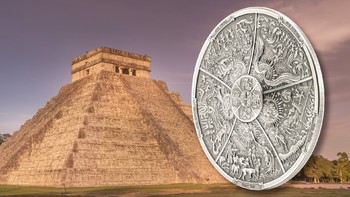 世界纪念币鉴赏 篇七十四：​阿兹特克五个太阳-人类时代-世界的创造-2021年帕劳银币 
