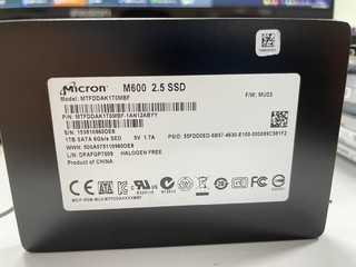 镁光M600 sata固态硬盘晒单