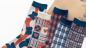 英伦疯汝袜，方格，菱形，中筒袜，秋季精品，精梳棉