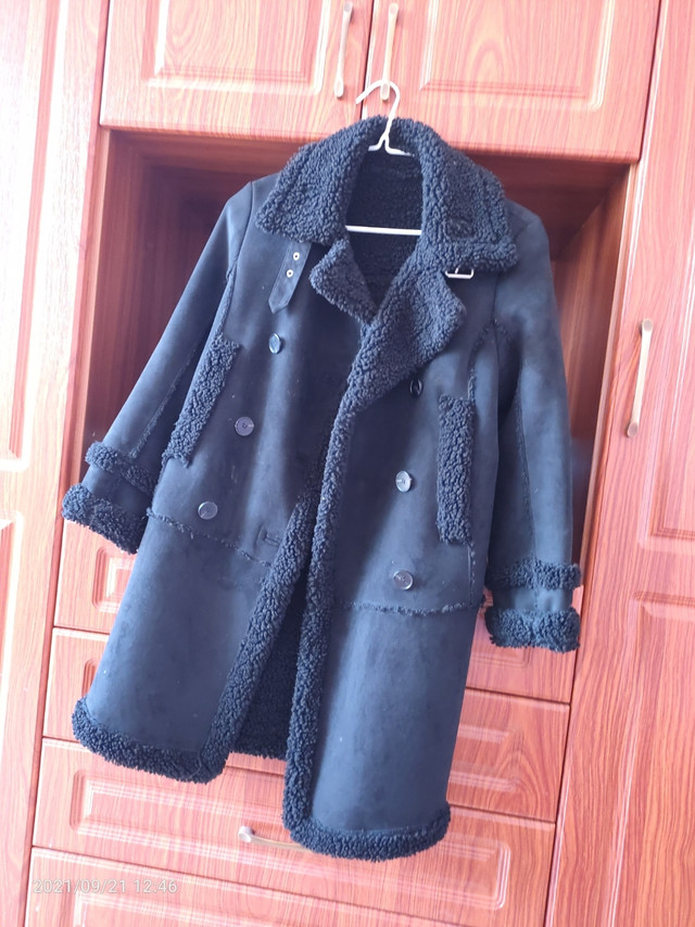 哥弟长款翻领反绒保暖大衣
