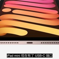 iPad mini 6更换USB-C接口，支持USB3.1，速率5Gbps