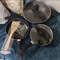 美的锅具套装铁锅+奶锅两件套厨具烹饪组合