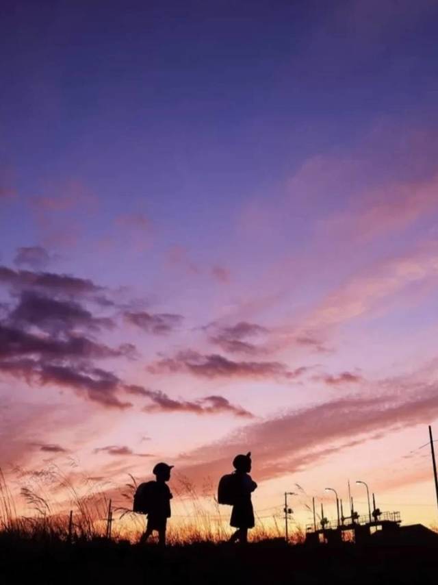 自我感觉良好的摄影作品，黄昏的孩童