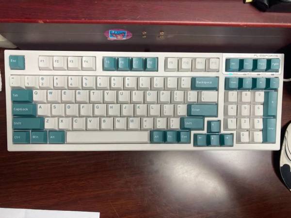 flesports腹灵fl980cps有线机械键盘98键凯华box红轴