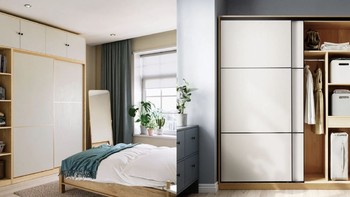 林氏木业现代简约推拉门大衣柜，优质环保板材、多种规格可选，大小空间均适用！