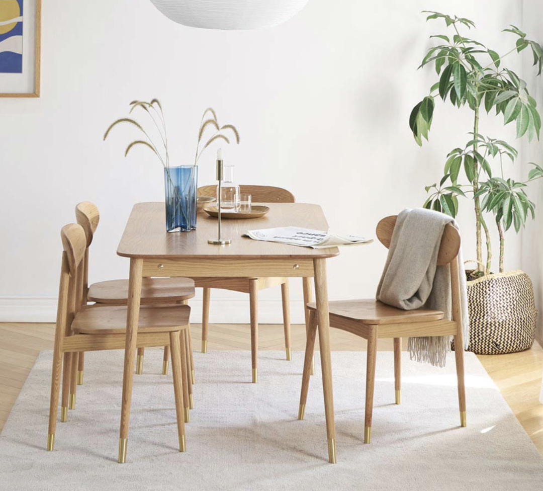 小米有品上新暖山橡木餐桌椅，丹麦大师设计、榫卯传统工艺