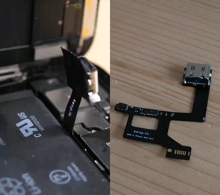 工程师将 iPhone 魔改为 USB-C 接口，过程很复杂