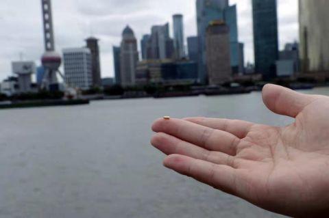 艺术家制作1000粒黄金大米扔进黄浦江，称粮食比黄金珍贵