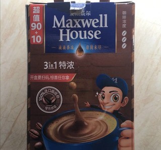 麦斯威尔速溶咖啡三合一特浓咖啡粉