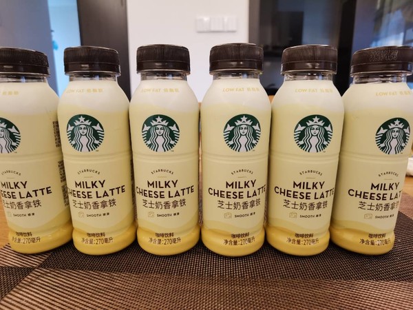 starbucks星巴克星选芝士奶香拿铁咖啡270ml6瓶装卡纸套装2件