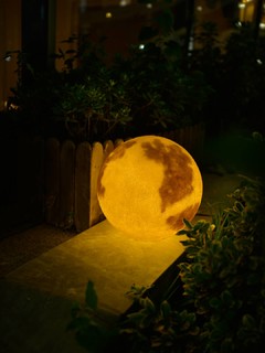 庭院里的月球灯