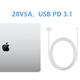 Macbook Pro 2021配备140W充电器，采用USB PD3.1 28V5A新标准