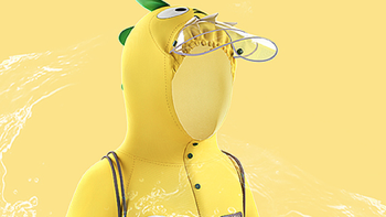 韩国Kocotree KK树儿童雨衣-可爱立体造型隐形书包位高防水雨衣