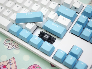 晴空蓝配色 杜伽K310W键盘