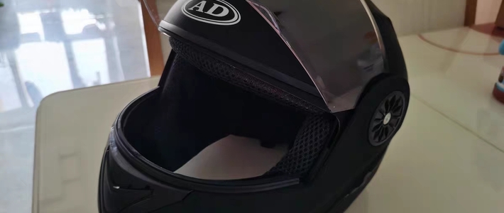 揭面盔电动电瓶摩托车头盔灰男女士全盔四季通用冬季保暖安全帽，防雾双镜。