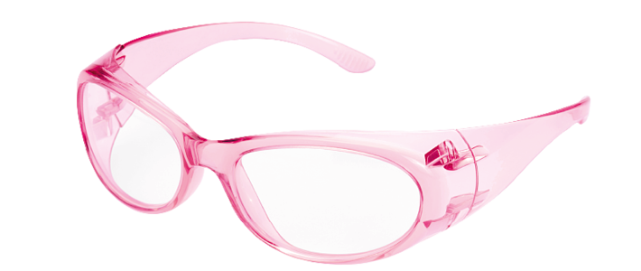 山本光学 防护眼镜YS-210适合女性/小脸型（浅粉色/透明黑） 浅粉色