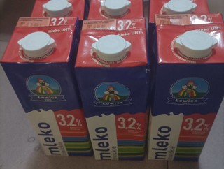 波兰进口努力奶全脂纯牛奶1L*12