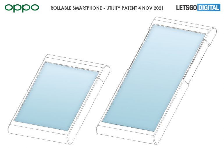 网传 OPPO 卷轴屏手机专利曝光：拉伸式设计