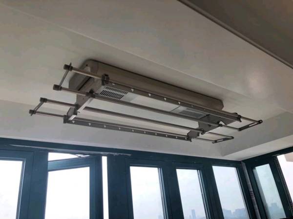 aupu奥普l13电动晾衣架槟色四杆遥控照明