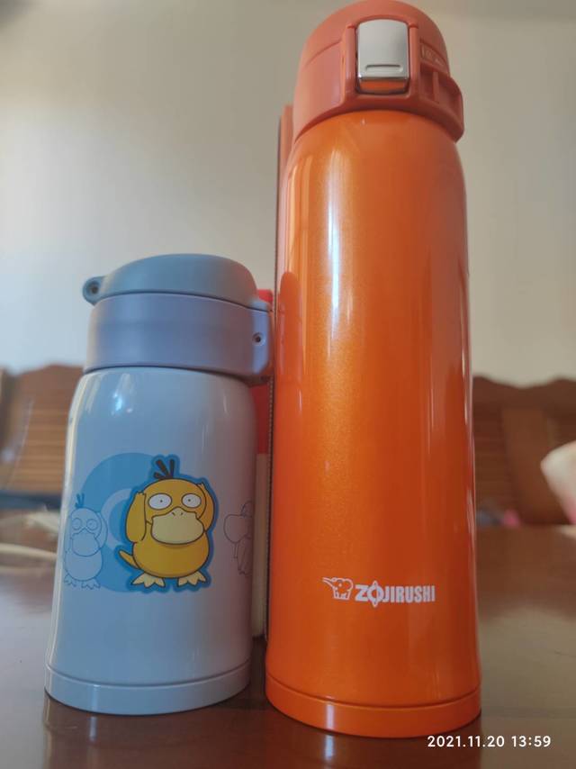 双十一京东的两个象印保温杯