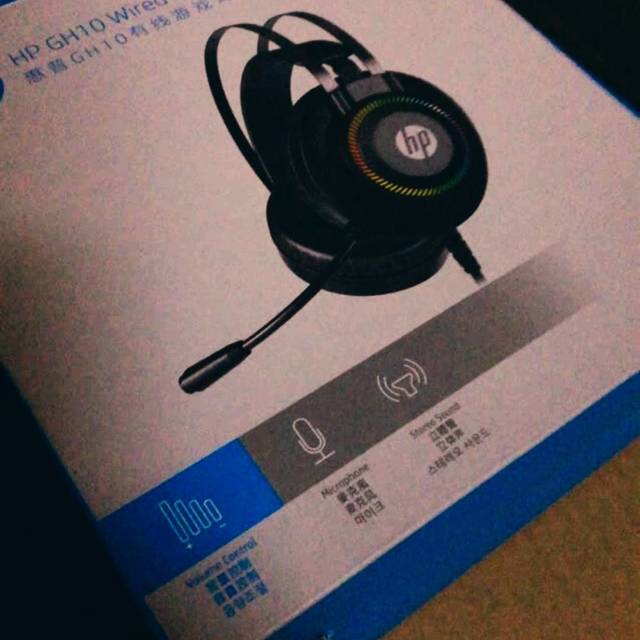 hp惠普gh10标准版耳罩式头戴式降噪有线耳机黑色双35mmusb口