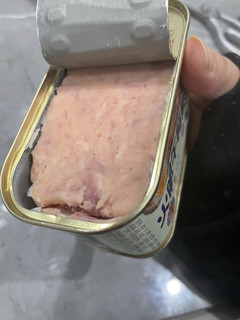 可以看到肉粒的午餐肉罐头