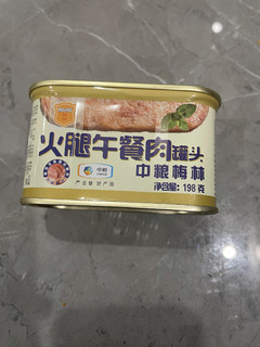 可以看到肉粒的午餐肉罐头