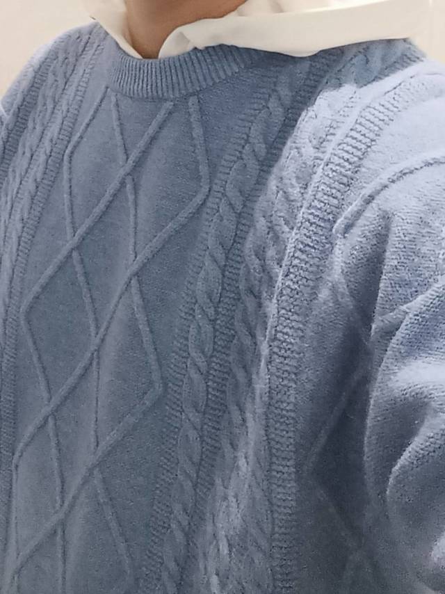 颇为暖和，版型还行的平价美邦圆领毛衣