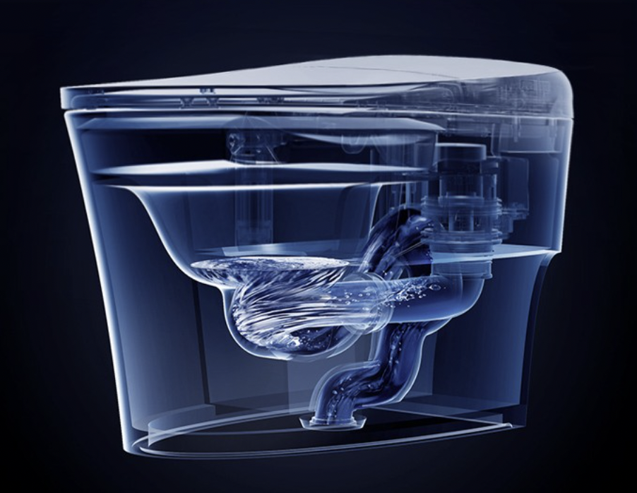 法恩莎一体式水箱智能马桶，智能除臭、静音漩冲、智慧侧按设计