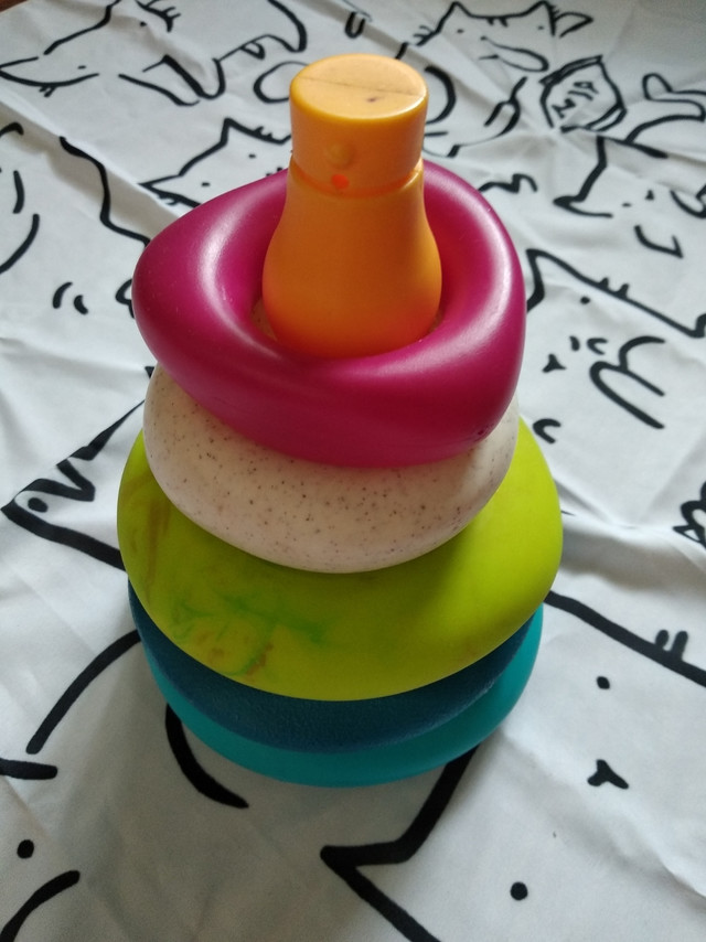 食品级材质的比乐叠叠乐。