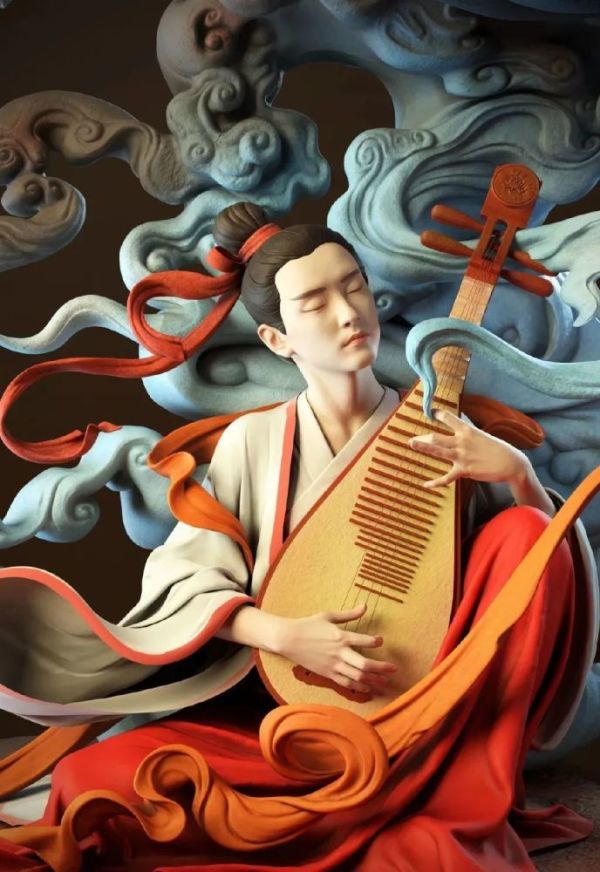 中国古美術 中国清時代の人物図 肉筆絵 激安骨董品 BD298A13-2