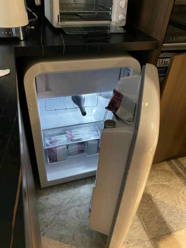 哈士奇(HCK)复古小冰箱107升